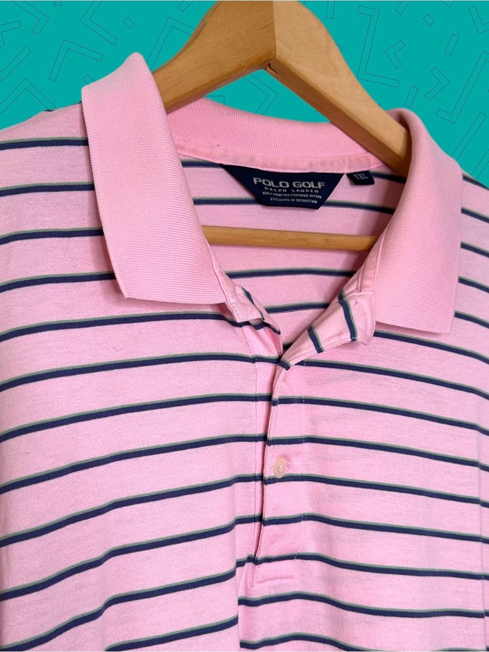 Polo Ralph Lauren Golf Pink Striped Polo Shirt